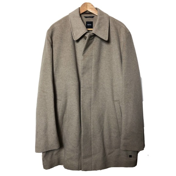 Hugo Boss Virgin Wool & Cashmere Jacket (Corio) Size 46 Camel Color